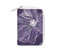 FHESDCW Pochette en cuir avec fermeture éclair et 20 emplacements pour cartes de débit, style portefeuille, 16 x 11,5 cm, Style :, 16x11.5cm