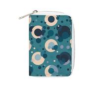 FHESDCW Porte-cartes à pois pour homme et femme, porte-cartes de crédit en cuir avec 20 emplacements pour cartes, petit sac à main avec fermeture éclair