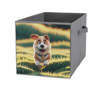 FHESDCW Real Maji Boîte de rangement pliable avec poignées, cubes de rangement Oxford durables, 1 organiseur de placard pliable pour la maison, l'étagère, le bureau, les voyages