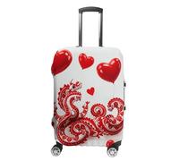 FHESDCW Red Love Little Dragon Housses de bagage lavables pour valises, accessoires de voyage, anti-rayures et anti-poussière pour bagages de 48,3 à 81,3 cm, Style :, L, Classique