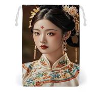 FHESDCW Sac de rangement en toile avec cordon de serrage - Réutilisables - Lavables - Pour cadeaux, bonbons, cosmétiques - 12 x 18 cm