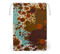 FHESDCW Sac de rangement rétro en toile avec cordon de serrage, réutilisable, lavable, pour cadeaux, bonbons, cosmétiques, 12 x 18 cm