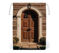 FHESDCW Sac de rangement rétro en toile avec cordon de serrage - Réutilisables - Lavables - Pour cadeaux, bonbons, cosmétiques - 12 x 18 cm