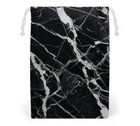 FHESDCW Sac en toile avec cordon de serrage, motif marbre noir et blanc, réutilisable, sacs de rangement lavables pour cadeaux, bonbons, cosmétiques, 20 x 25 cm