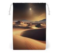 FHESDCW Sahara Desert Sac en toile avec cordon de serrage réutilisable et lavable pour cadeaux, bonbons, cosmétiques 20 x 25 cm