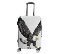 FHESDCW Sketch of Bald Eagle Housse de bagage de plongée pour valises, accessoires de voyage lavables, anti-rayures et anti-poussière pour bagages de 48,3 à 81,3 cm, Style :, S, Classique.