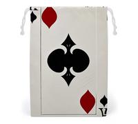 FHESDCW Spades K Poker Sac en toile avec cordon de serrage, réutilisable, sacs de rangement lavables pour cadeaux, bonbons, cosmétiques 20 x 25 cm