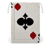 FHESDCW Spades K Poker Sac en toile avec cordon de serrage, réutilisable, sacs de rangement lavables pour cadeaux, bonbons, cosmétiques 12 x 18 cm