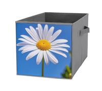 FHESDCW Spring Daisy Boîte de rangement pliable avec poignées, cubes de rangement Oxford durable, 1 organiseur de placard pliable pour la maison, l'étagère, le bureau, les voyages