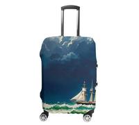 FHESDCW Stormy Waves - Housses de bagage vintage pour valises, accessoires de voyage lavables, anti-rayures et anti-poussière pour valises de 48,3 à 81,3 cm, Style :, L, Classique