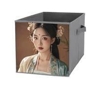 FHESDCW Tang Dynasty Noble Consort Boîte de rangement pliable avec poignées, cubes de rangement Oxford durables, 1 organiseur de placard pliable pour la maison, l'étagère, le bureau, les voyages