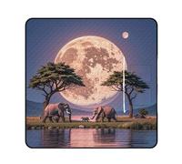 FHESDCW The Elephant Walks Couverture de pique-nique avec sac fourre-tout à fermeture éclair, imperméable, portable, légère et pliable, pour la plage, le camping, le parc, 200 x 200 cm