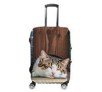 FHESDCW The Kitten Sleeps Housses de bagage pour valises, accessoires de voyage lavables, protection anti-rayures et anti-poussière pour bagages de 48,3 à 81,3 cm, Style :, L, Classique