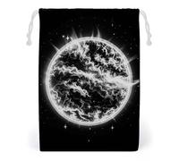 FHESDCW The Mysterious Burning of The Sun Sac en toile avec cordon de serrage, réutilisables, sacs de rangement lavables pour cadeaux, bonbons, cosmétiques, 20 x 25 cm