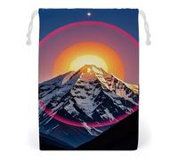 FHESDCW The Sun Sac en toile avec cordon de serrage, pochettes réutilisables pour bijoux, sacs de rangement lavables pour cadeaux, bonbons, cosmétiques 12 x 18 cm