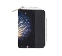FHESDCW The Tree of Psychic Life - Porte-cartes en cuir avec 20 emplacements pour cartes de crédit pour homme et femme, petit sac à main avec fermeture éclair