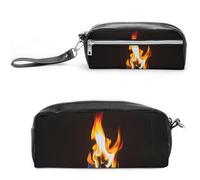 FHESDCW Trousse à crayons avec fermeture éclair - Grande capacité - Résistante à l'eau - Pour voyage - En cuir vintage - Pour homme et femme