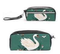 FHESDCW Trousse à crayons de grande capacité avec fermeture éclair - Étanche - Pour voyage - En cuir vintage - Pour homme et femme