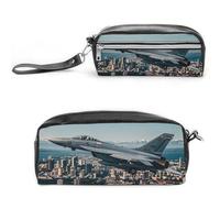 FHESDCW Trousse à crayons de grande capacité avec fermeture éclair - Étanche - Pour voyage, voyage - Motif avions de chasse