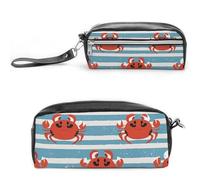 FHESDCW Trousse à crayons de grande capacité avec fermeture éclair - Résistante à l'eau - Pour voyage - En cuir vintage - Pour homme et femme