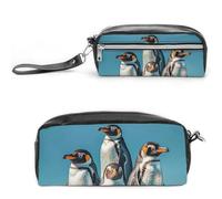 FHESDCW Trousse à crayons en cuir vintage avec fermeture éclair - Étanche - Pour voyage, femme et homme