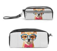 FHESDCW Trousse à crayons surdimensionnée avec nœud papillon souple pour animal de compagnie, grande capacité avec fermeture éclair, trousse à maquillage étanche à suspendre pour voyage, trousse à