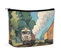 FHESDCW Trousse de maquillage pour femme en cuir synthétique imperméable avec fermeture éclair