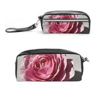FHESDCW Une belle trousse à crayons en cuir vintage de grande capacité avec fermeture éclair, à suspendre et étanche, pour voyage, pour homme et femme