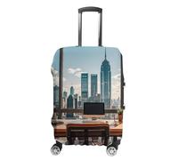 FHESDCW Urban Architecture - Housses de bagages pour valises, accessoires de voyage lavables, anti-rayures et anti-poussière, pour valises de 48,3 à 81,3 cm, Style :, L, Classique