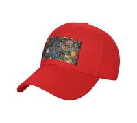 FHESDMN Casquette de baseball imprimée Math Formula - Chapeau de soleil réglable, casquettes de camionneur, casquette de sport de course à pied, chapeaux unisexes rouges
