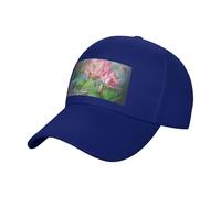 FHESDMN Casquette de baseball imprimée Spirit of the Lotus - Chapeau de soleil réglable, casquettes de camionneur, casquette de sport de course à pied, chapeaux unisexes, bleu, 7 1/4 / 7 3/8