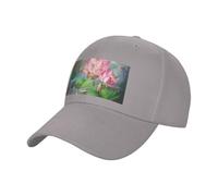 FHESDMN Casquette de baseball imprimée Spirit of the Lotus - Chapeau de soleil réglable, casquettes de camionneur, casquette de sport de course à pied, chapeaux unisexes, gris, 7 1/4 / 7 3/8