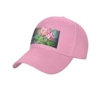 FHESDMN Casquette de baseball imprimée Spirit of the Lotus - Chapeau de soleil réglable, casquettes de camionneur, casquette de sport de course à pied, chapeaux unisexes, rose, 7 1/4 / 7 3/8