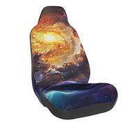 FHESDMN Housses de siège de voiture imprimées galaxie - Housses de chaise universelles élastiques - Accessoires d'intérieur de voiture - Housse de siège avant pour la plupart des voitures, berlines