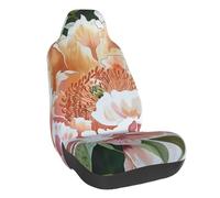 FHESDMN Housses de siège de voiture imprimées Peony - Housses de chaise universelles élastiques pour intérieur de voiture, housse de siège avant pour la plupart des voitures, berlines, SUV