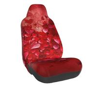 FHESDMN Housses de siège de voiture universelles élastiques pour la Saint Valentin, motif cœur et fleurs, accessoires d'intérieur de voiture, housse de siège avant pour la plupart des voitures