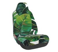 FHESDMN Housses de siège de voiture universelles et élastiques imprimées avec feuilles tropicales, accessoires d'intérieur de voiture, housse de siège avant pour la plupart des voitures, berlines, SUV