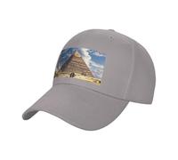 FHESDMN Pyramids of Egypt Casquette de baseball imprimée - Chapeau de soleil réglable, casquettes de camionneur, casquette de sport de course à pied, chapeaux unisexes, gris, 7 1/4 / 7 3/8