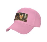 FHESDMN Roast Chicken Hen Farm Casquette de baseball imprimée - Chapeau de soleil réglable, casquettes de camionneur, casquette de sport de course à pied, chapeaux unisexes, rose, 7 1/4 / 7 3/8