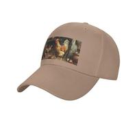 FHESDMN Roast Chicken Hen Farm Casquette de baseball imprimée - Chapeau de soleil réglable, casquettes de camionneur, casquette de sport de course à pied, chapeaux unisexes, naturel, 7 1/4 / 7 3/8
