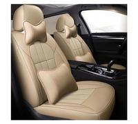 FHFB Couvre Sieges Housse De Siège Voiture en Cuir Vache Personnalisée pour Macan pour Cayenne pour Panameracar Accessoires Style Protections Voitur Couverture Siège Auto(Beige LUX)