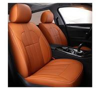FHFB Couvre Sieges Housse De Siège Voiture en Cuir Vache Personnalisée pour Macan pour Cayenne pour Panameracar Accessoires Style Protections Voitur Couverture Siège Auto(Orange)