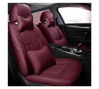 FHFB Couvre Sieges Housse De Siège Voiture en Cuir Vache Personnalisée pour Macan pour Cayenne pour Panameracar Accessoires Style Protections Voitur Couverture Siège Auto(Wine Red LUX)