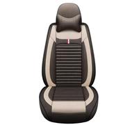 FHFB Couvre Sieges Housse De Siège Voiture en Fibre Lin Protection pour Nissan Tous Les Modèles pour Tiida pour Qashqai pour X-Trail pour Murano pour Mars Couverture Siège Auto(Coffee Pillow)