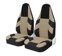 FHFB Couvre Sieges Housses De Siège Voiture 2 Pièces Style Pneu Seau pour Protection pour Ford Couverture Siège Auto(Beige 2 PCS)