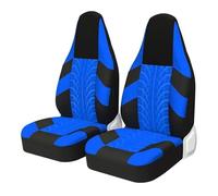 FHFB Couvre Sieges Housses De Siège Voiture 2 Pièces Style Pneu Seau pour Protection pour Ford Couverture Siège Auto(2pcs Bleu)