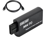 FHGSPQWM Adaptateur convertisseur portable N64 vers HDTV Plug & Play 3,5 mm Sortie vidéo 1080p pour console, écrans de jeu, adaptateur HDTV