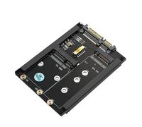FHGSPQWM Adaptateur MSATA vers SATA3.0 6 Gbps 6,3 cm avec base en métal pour le refroidissement et la stabilité avec base en métal