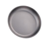 FHGSPQWM Assiette d'extérieur résistante à la corrosion - Texture métallique de qualité alimentaire - Plat de camping adapté pour la randonnée, la montagne et les voyages - Batterie de cuisine