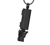 FHGSPQWM Bijoux de crémation pour animaux de compagnie et humains en acier inoxydable avec train tenant des cendres ou des cheveux - Confortables - Pendentifs cadeaux commémoratifs